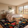 Crystal velvet carpetFloral  Area Rug Machine Washable Soft Print Boho Carpet Non Slip Doormat Low Pile Flower Area Rugs for