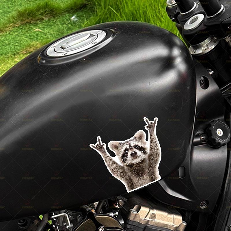 1pc Rock Raccoon Motorcycle Stickers Waterproof for Motorcycle Fairings Fuel Tanks Car Windows Scooters Universal Vinyl Decals