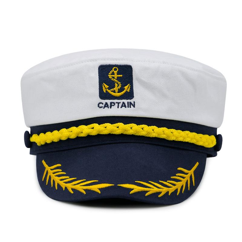 Wheat Ear Embroidery Captain Hat Men 