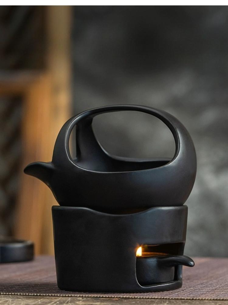 Japanese retro tea heater, ceramic candle heating frame, three in one essential oil incense burner, Kung Fu tea oven