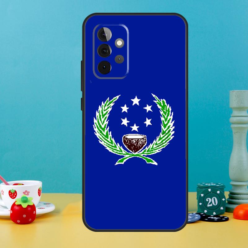 Pohnpei Ponape Flag Case For Samsung Galaxy A25 A54 A34 A14 A52 A32 A12 A13 A33 A53 A15 A16 A36 A56 A26 A05 A35 A55