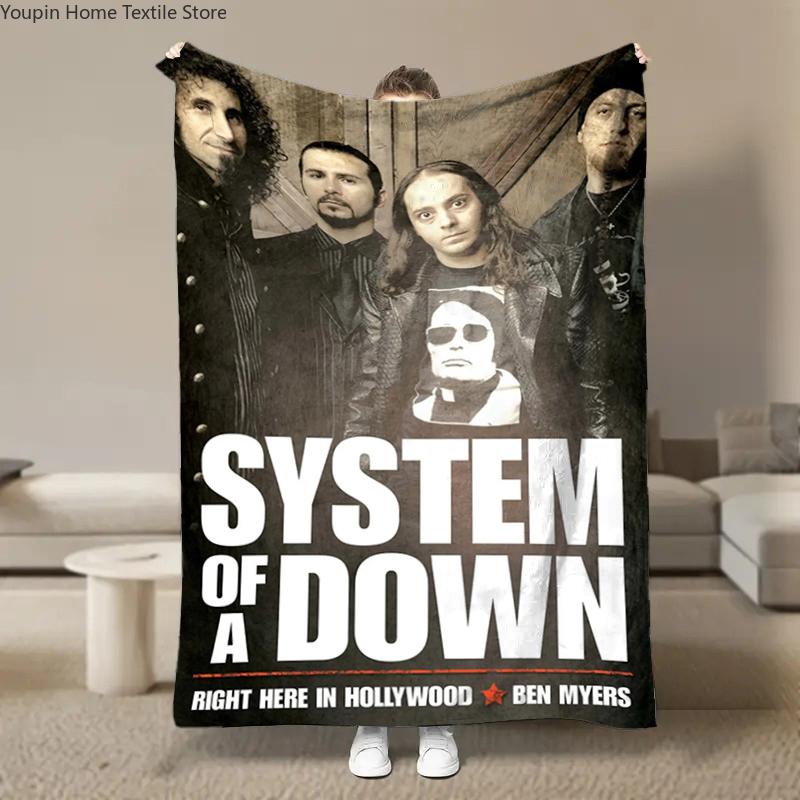 8 Size Heavy-Metal-Band Flannel Blanket Throw Blanket Tourist Blanket Fashion Sofa Blankets Nap blankets for beds Kid Adult Gift