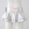 Women's Flirty Metallic Pleated Festival Ultra Micro-Mini Rave Skirt