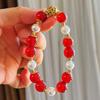 Vintage 7A Natural Chalcedony Agate Artificial Crystal Shijia Pearl Design Sense Bracelet Bracelet