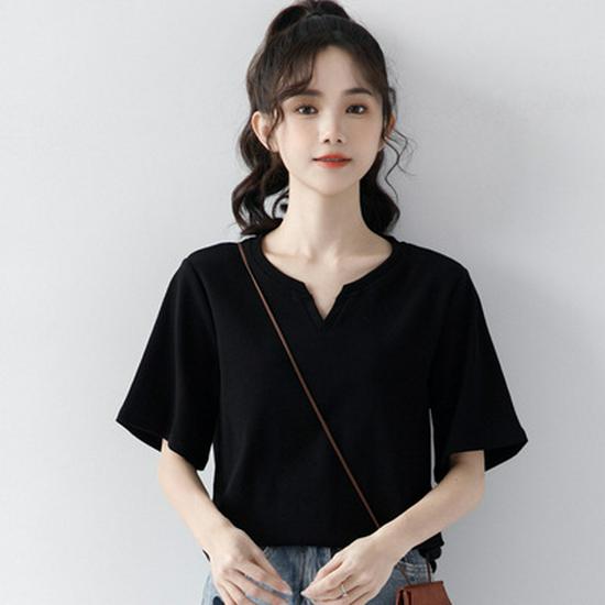 2025 College Style Striped Long-Sleeve Korean Round Neck Loose T-Shirt for Women