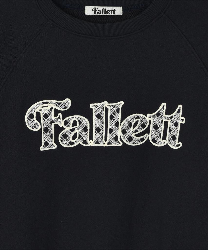 FALLETT Check Story Logo Sweatshirt Navy