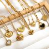Zierliches goldenes Halskettchen mit Herzanhänger Minimalistischer Modeschmuck für Damen Zarte Layering-Kette
