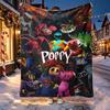 Плед с узором Poppy Playtime для домашнего декора, кровати, дивана, автомобильных путешествий, кемпинга, подходит для всех сезонов, подарок на день рождения, Рождество