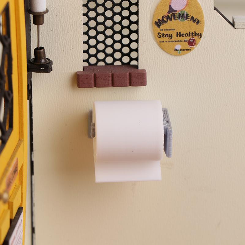 1:12 Puppenhaus Simulationsrollen Toilettenpapier Modell Puppe Mini Badezimmer Taschentuchhalter Dekor Mikro Szene Bau Requisiten