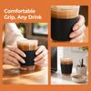 10pcs Non-Slip Design Silicone Cup Sleeve Heat Resistant Non-Slip Cup Cover  Coffee Glass Cups