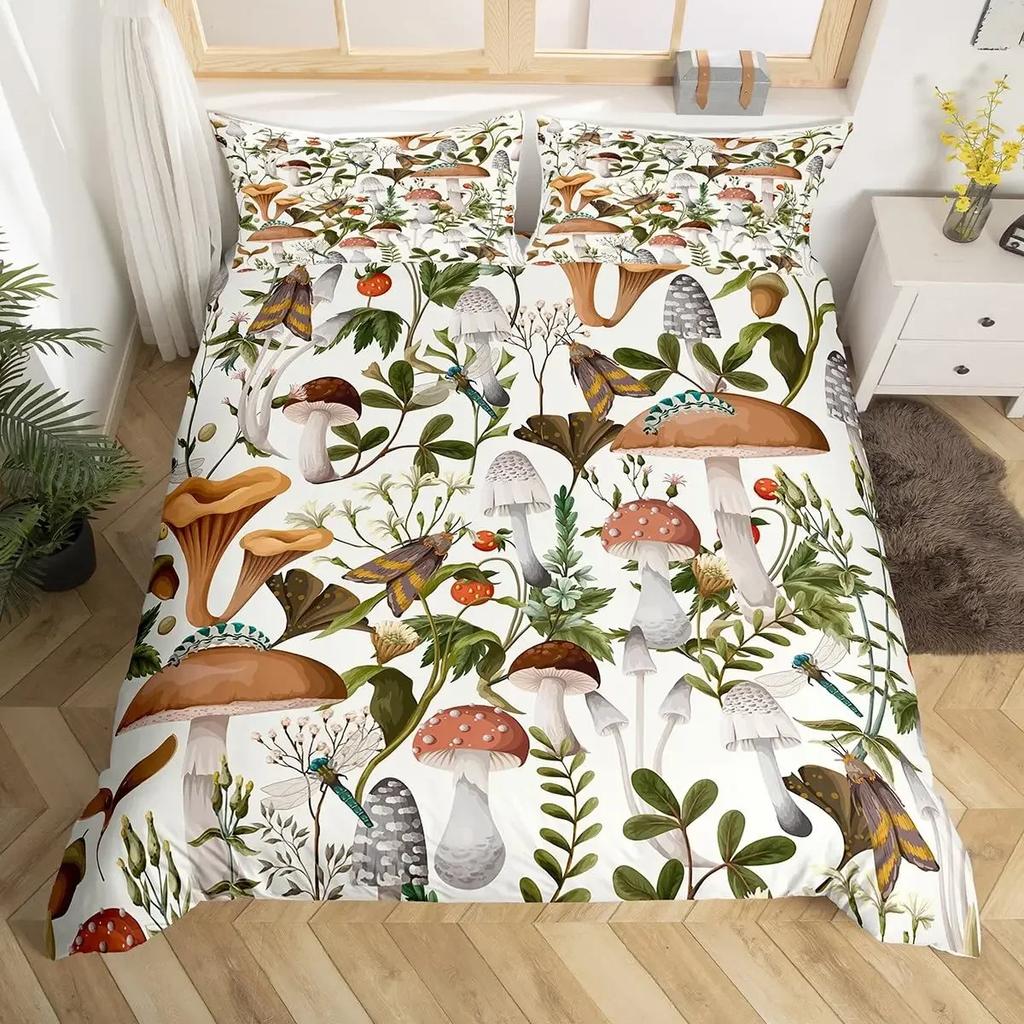 Colorful Floral Duvet Cover Bedding Single Double Bed King Size Black Graphic Print Bohemian Floral For Home Room Decor 3 Pcs