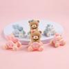 Pink Blue Bear Cake Decorations Mini Bear Figurine Cake Toppers for Baby Shower Boy Girl First Birthday Party Decorations Kids