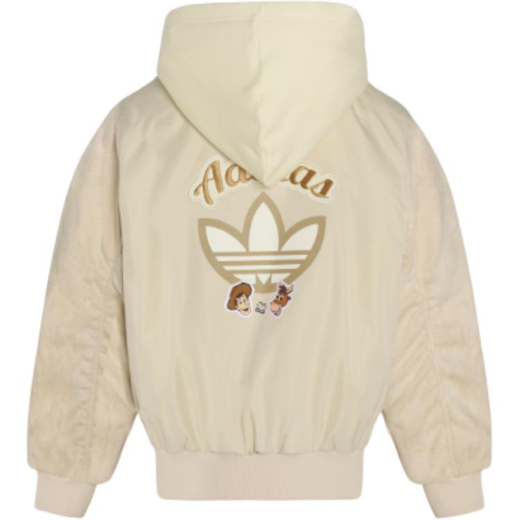 adidas Originals X Disney Collaboration Cotton Jacket FW25 Toy Story Hooded Warm Zip-Up Long Sleeve Kids Kids Jackets KS3161