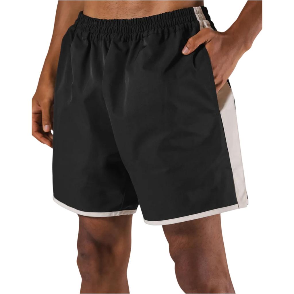 Herren Freizeitsport-Hose, Herren Locker Farbblockiert Schnelltrocknende Shorts