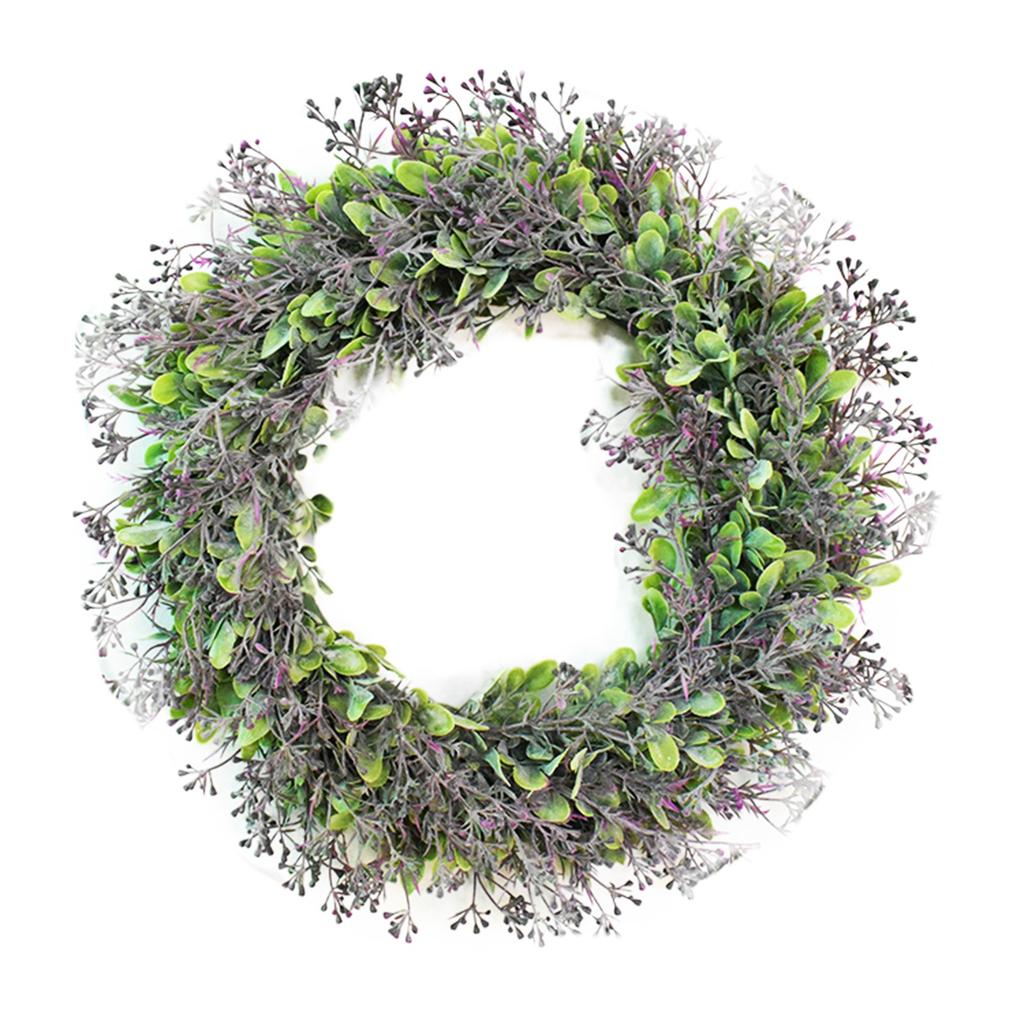 Flocking large simulation wreath 18 inch for Front Door