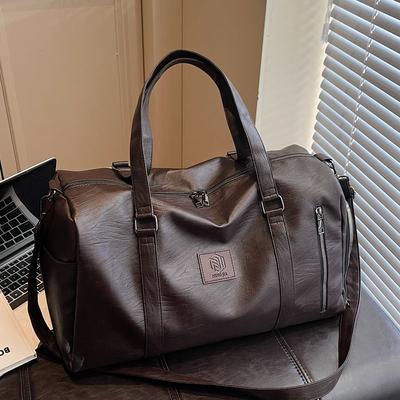 Borsa in Pelle per Sport e Fitness, Borsa a Tracolla da Donna, Borsa da Viaggio Outdoor da Uomo ad Alta Capacità