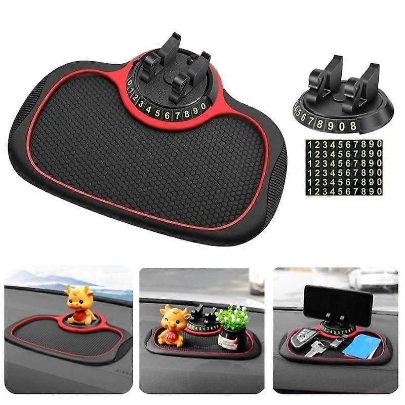 Multifunkční protiskluzová podložka do auta 3 v 1, držák telefonu do auta, protiskluzová, lepivá, protiskluzová, držák telefonu na palubní desku, držák navigace s funkcí skrytého čísla