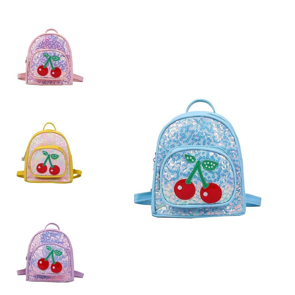 Cute And Stylish Cherry Design Pu Leather Backpack For Girls With Breathable Durable Features
