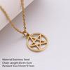 Pentagram Necklace for Women Stainless Steel Jewelry Geometric Minimalist Pendant Choker Necklaces Para Mujer