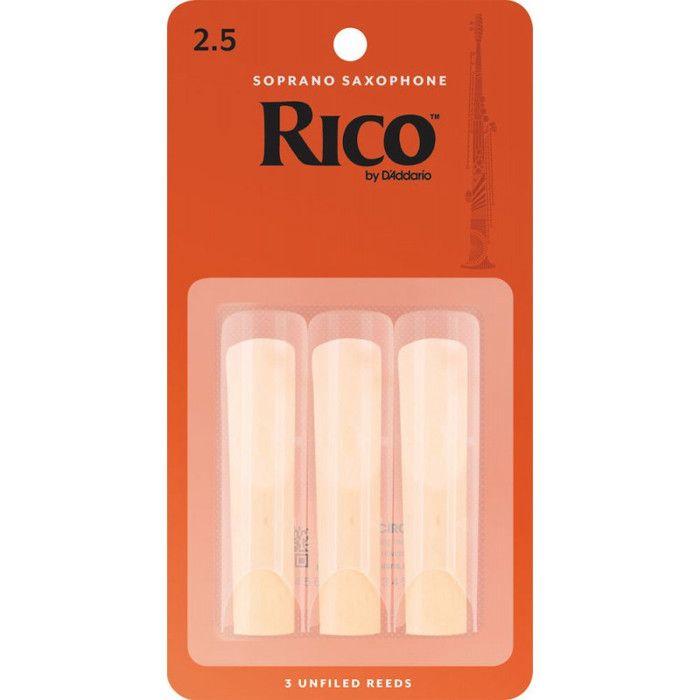 Rico lot de 3 anches pour saxophone soprano force 2,5