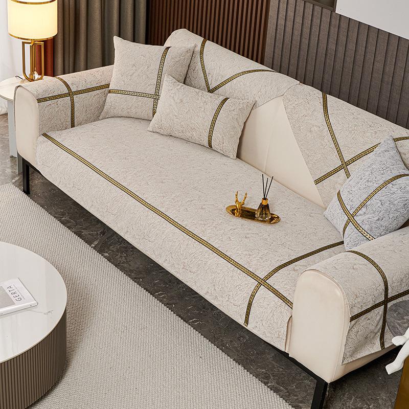 Nordic Flannel Sofa Covers for Living Room Anti-Slip Dustproof Sofa Covers Universal Bohemian Sofas Funda Sofa Cushion
