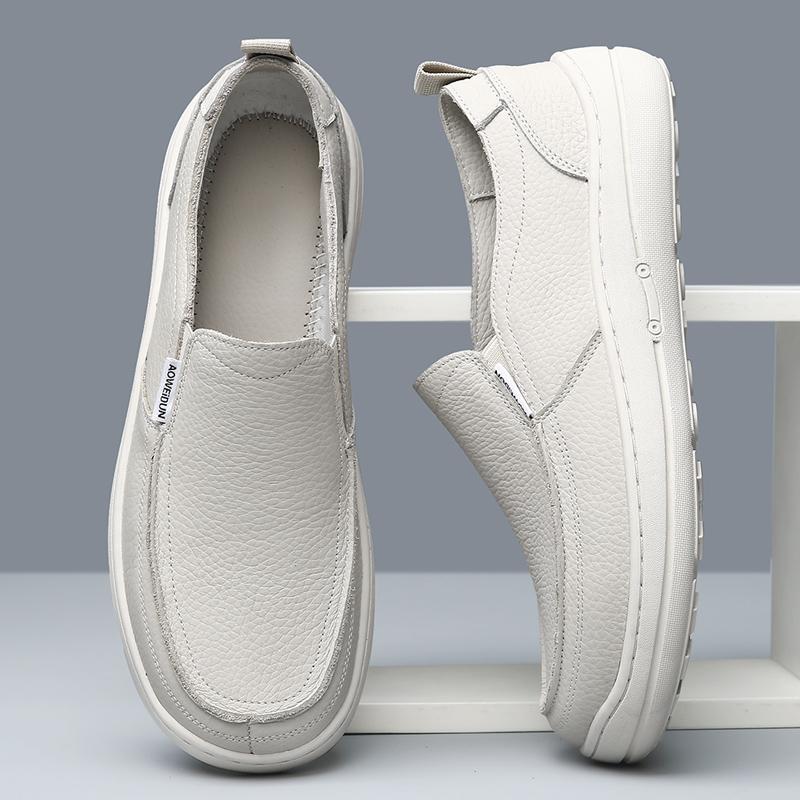 Casual Leather Men Shoes Versatile Formal Mens Loafers Moccasins Breathable Slip On Man Boat Shoes Leisure Walk Driving Footwear