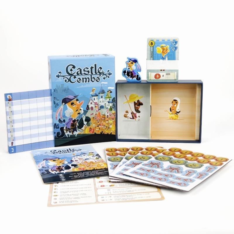 Castle Combo Strategy Board Game Medieval Table Game Including Instant Effects Endgame Bonuses Ideal for 2 4 Players Family Games
