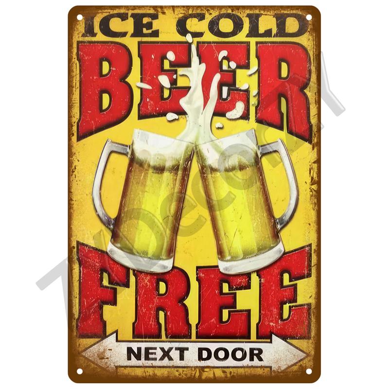 Vintage Posters Cocktail Tin Sign Plaque Metal Sign Plate Decoration Wall Art Home Decor For Bar Pub Club Man Cave Iron Painting