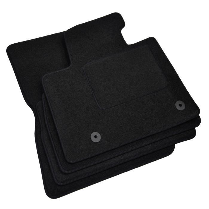 Tapis de sol - Hyundai - Santa Fe 2018-2020 - Velours noir - 4 pièces - Antidérapant et imperméable