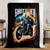 Ghost Rider Flaming Skull Design Print Blanket Soft and Cozy Perfect for the Living Room Bed Sofa or a Nap,gift