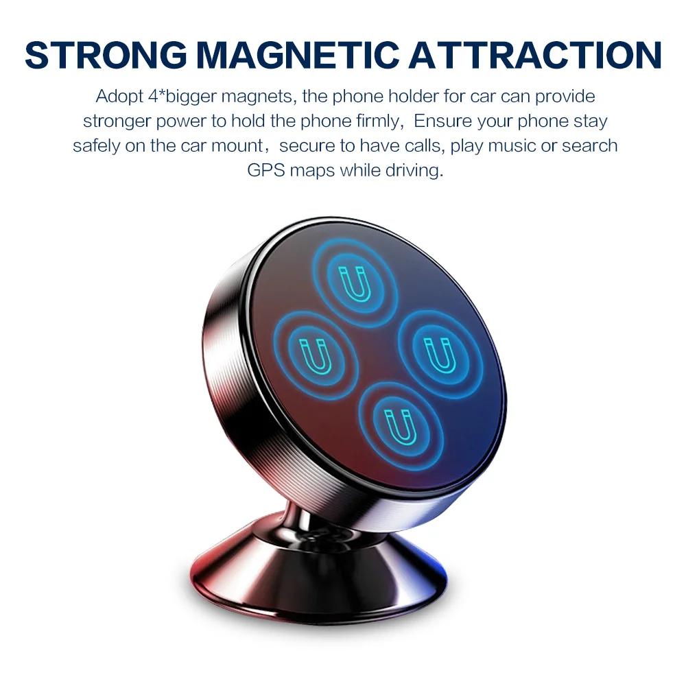 Magnetic Car Phone Holder Compatible with iPhone Max Huawei Xiaomi Universal Magnetic Stand for Cellphone Bracket