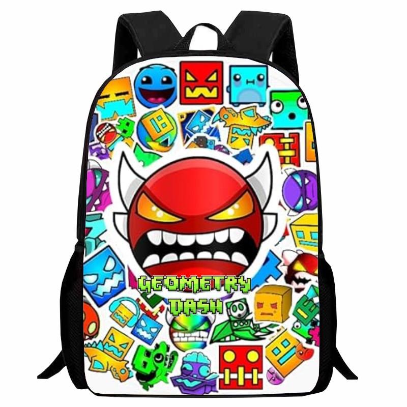 Geometry Dash Schülerrucksack Geometry Sprint Rucksack Leicht 12. Klasse Männlich und Weiblich