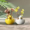 Handicraft Duck Ceramic Flower Pot Creative Animal Ornament Vase Succulent Plant Flowerpot  Balcony