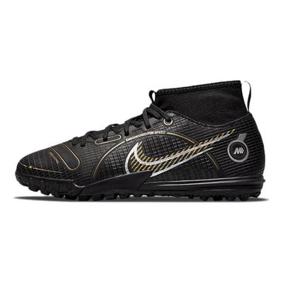 Mercurial Superfly 8 Academy TF GS Black Metallic Gold Kids Sneakers Metallic-Silver Medium-Ash DJ2864-007