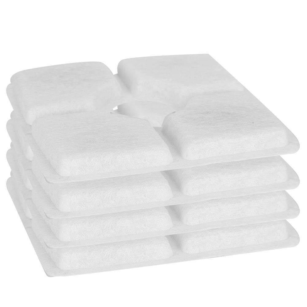 4 Stück Katzenbrunnenfilter Aktivkohlefilter für Katzen-Hundebrunnen Wasserspender4 Stück quadratischer Filter