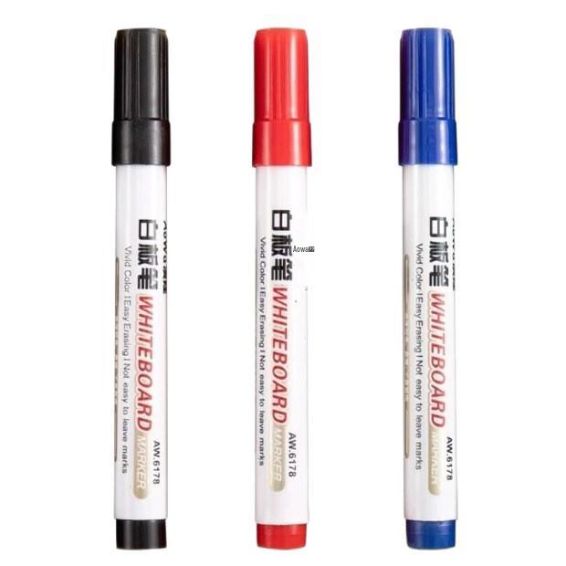 Black Water-Based Erasable Whiteboard & Red Chalkboard Marker for Teachers and Kids