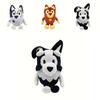 Adorable Blue And Orange Plush Dog Dolls Soft Crystal Velvet Toy For Kids