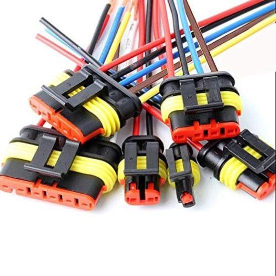 2 Pin Connector Waterproof,2Pin Way Car Electrical Connector with Wire 16AWG Marine for Car,Truck,Boat,Motorcycle and Other Wire Connections.