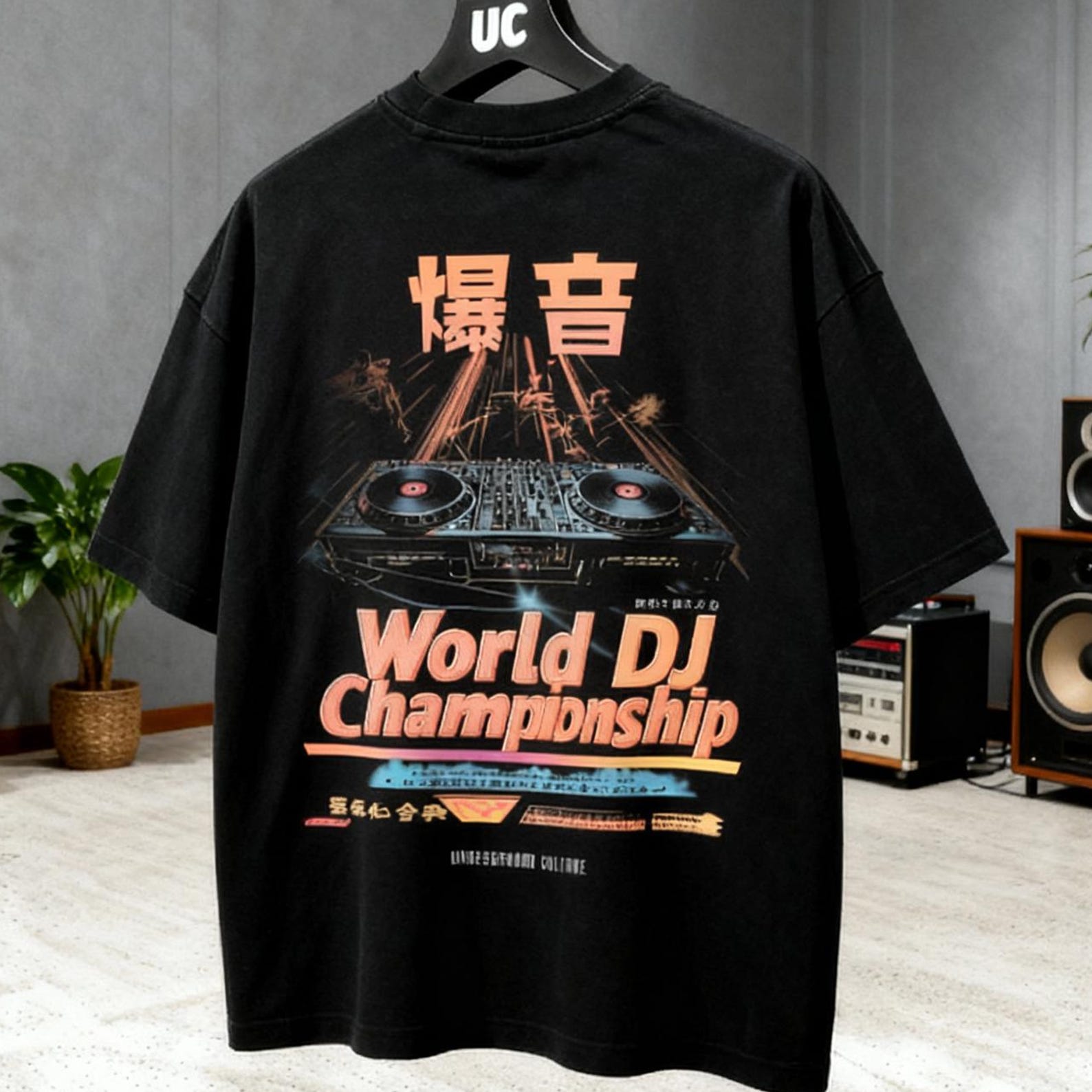 World DJ Competition Unisex T-Shirt Tokyo Japan, Vintage Dj Tee, High End Quality Music Shirt, Gift for DJ, Japanese Streetwear DJ Tee S