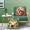 Animal And Natural Floral Prints Pillow Case Double-Sided Plush Sofa Cushion Covers Organic Breathable Invisible Zipper