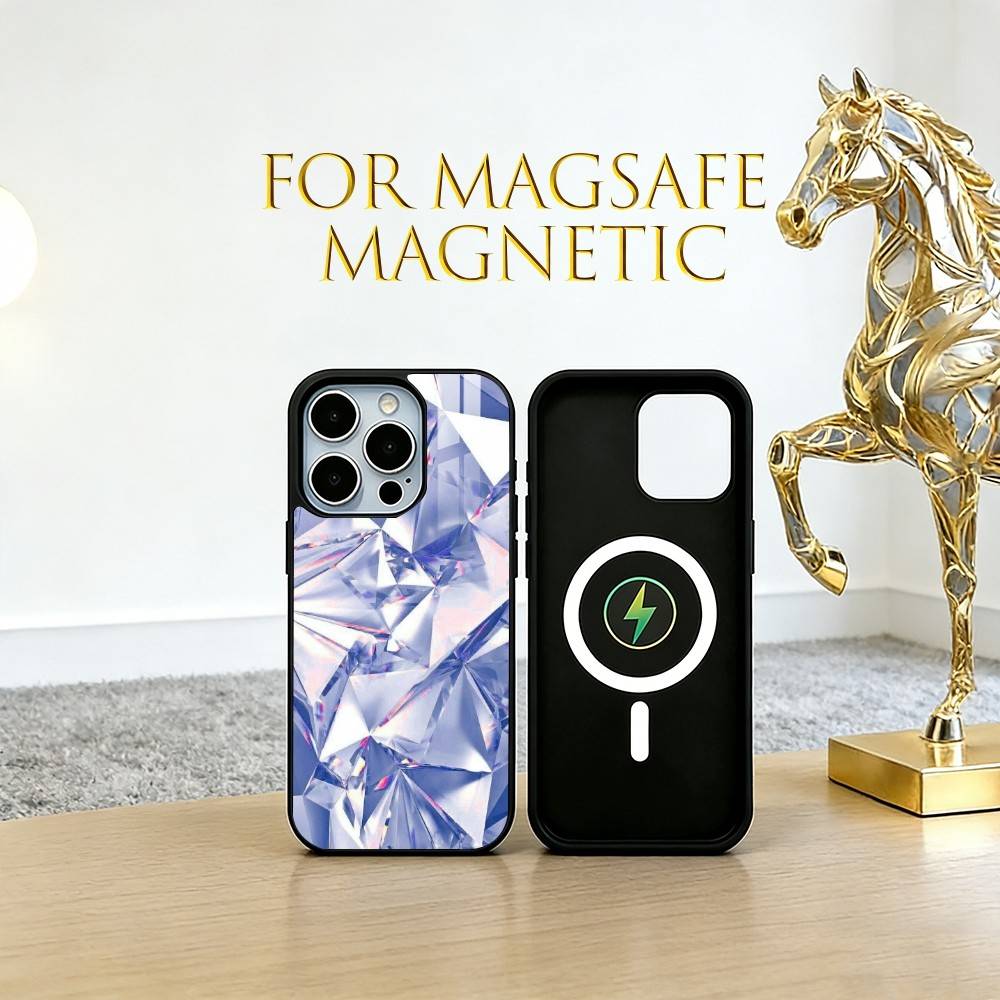 Prisma Handyhülle Für iPhone17,16,15,14,13,12,11 Plus,Pro Magnetisch Für Magsafe Kabelloses Laden