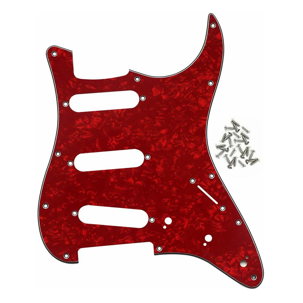 1pcs SSS Electric Guitar Pickguard 3 Ply 11 Holes with Screw  for FD ST Style Guitar Parts Replacement