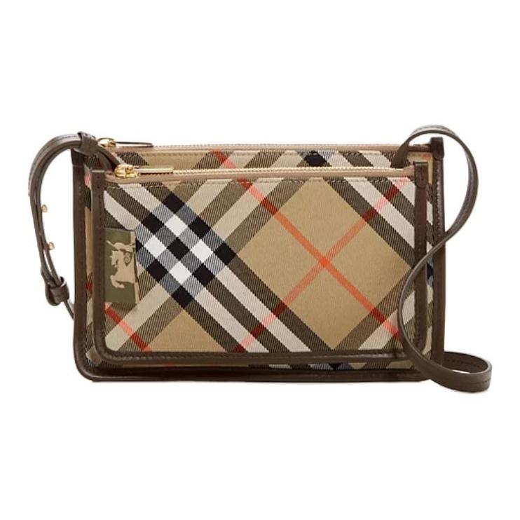 

Burberry classic checkered design adjustable shoulder strap zipper closure cotton single shoulder messenger bag women s sand color multi-color One Size-Basic Set (Bag+Dust Bag) коричневий