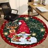 1pc Christmas Santa Chair Carpet for Office, Round Non Slip Durable Large Size Office Carpet, Suitable for Office