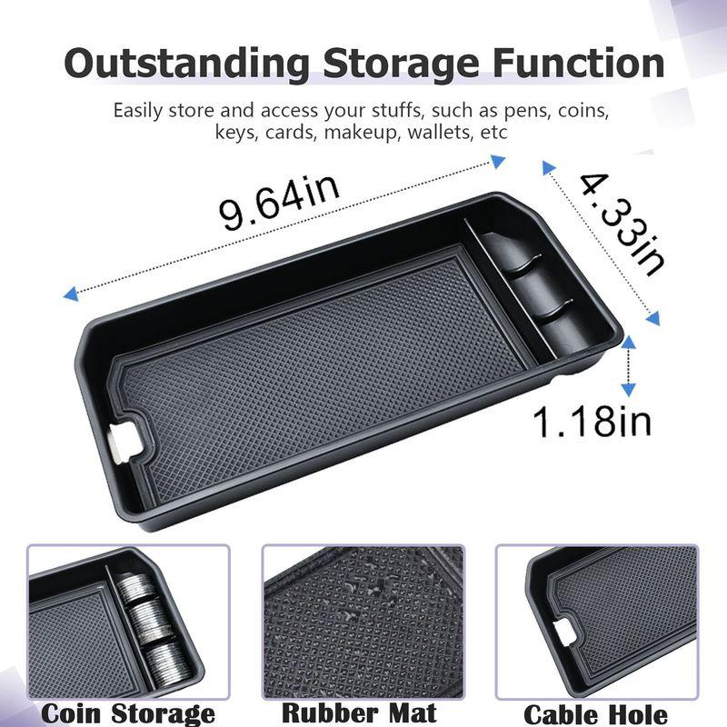 Center Console Pocket Cover for Ford F150 -2024 2025 Adapter Ert Tray Gear Shifter Hidden Panel Ert Car Storage Cover