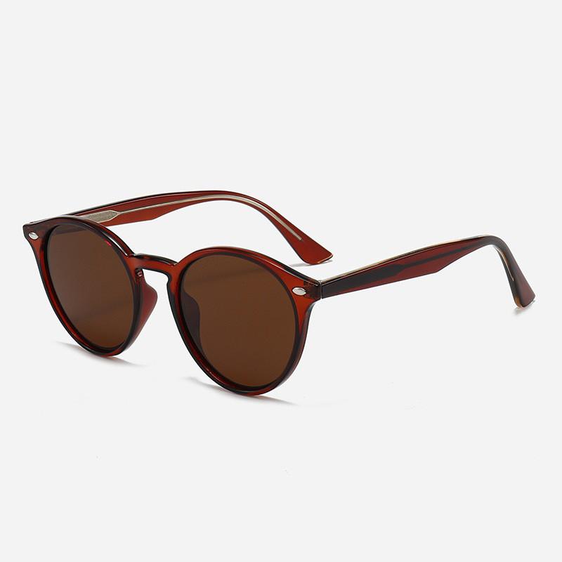 Leopard Print Round Fashion Sunglasses With Uv400 Protection For Outdoor Activities And Driving