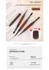 Sandalwood Dual-Ended Nail Art Brush: Multifunctional Gel Builder & Liner Tool for Nail Salons - Square/Round Tips