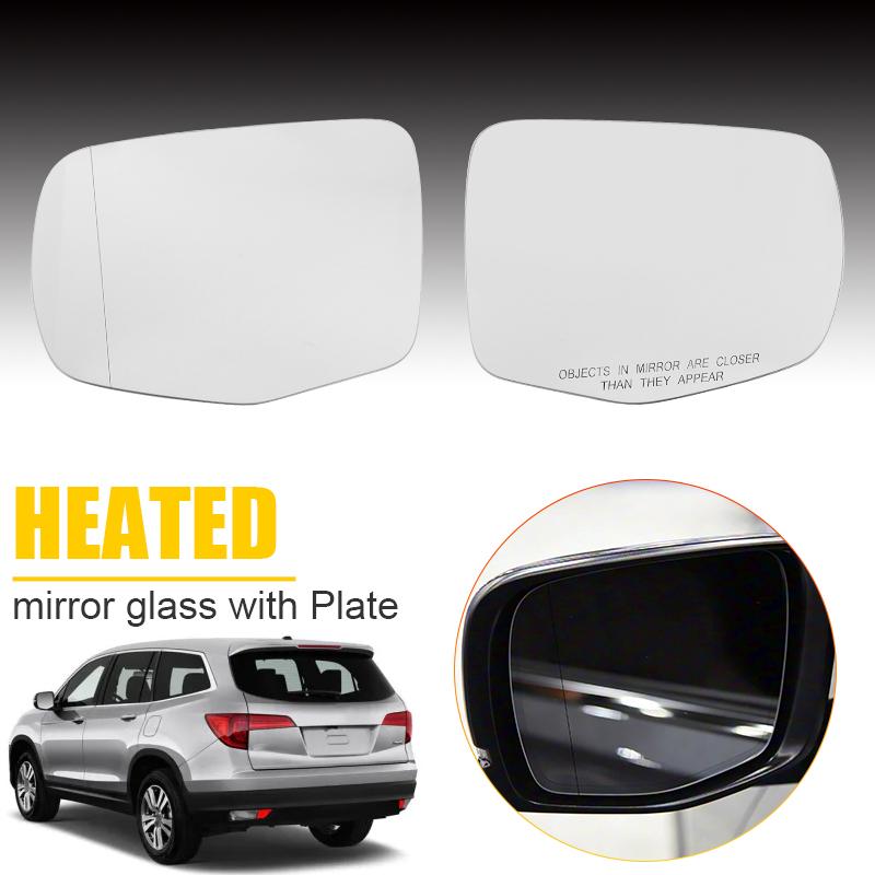 Heated Left Right Rearview  Mirror Glass For Honda Pilot 2016- Passport - Ridgeline - Side Mirror Glass