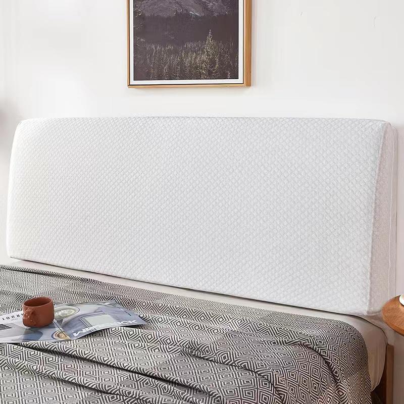 Housse De Tête De Lit Extensible - Protection Anti-poussière - Tissu Stretch Doux - Modèle 200 Cm Gris Foncé