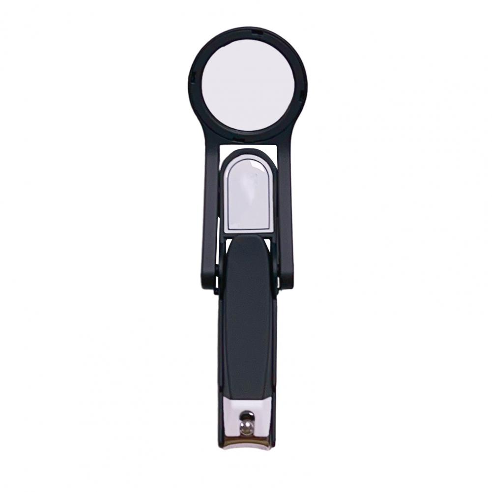Nail Clipper with Magnifying Glass Nail Cutting Clippers Anti-Splash Design Nail Scissors for Elderly чёрный